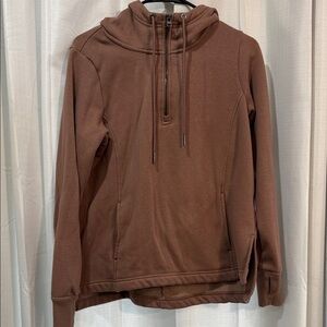 Avia Hooded Brown Quarter Zip Hoodie